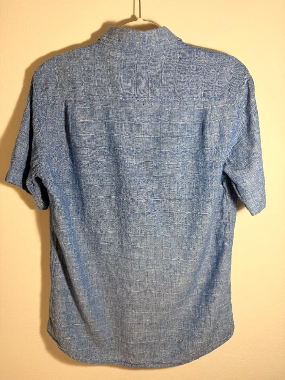 Weatherproof Vintage Linen Blue Short Sleeve Button Up Shirt Size S - Picture 2 of 5
